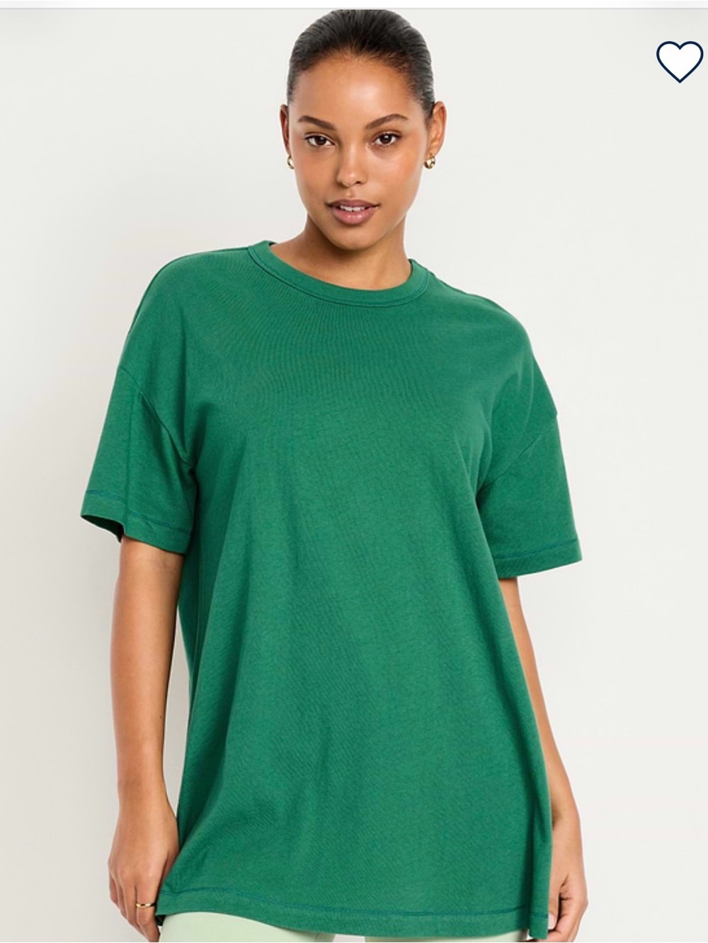 Old Navy Emerald Green Short-Sleeve Crewneck Tee Medium Petite